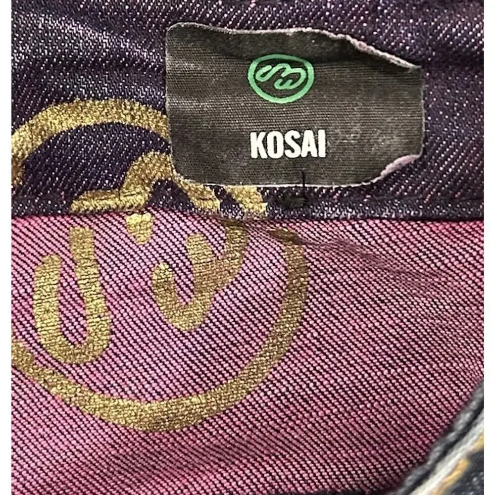 One Green Elephant Kosai Slim Jeans Women's Medium 30x32 Distressed Whiskering